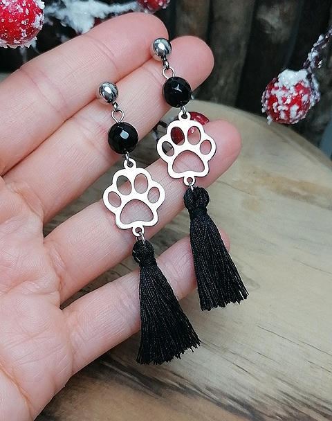 Náušničky / Labka / 4 farby