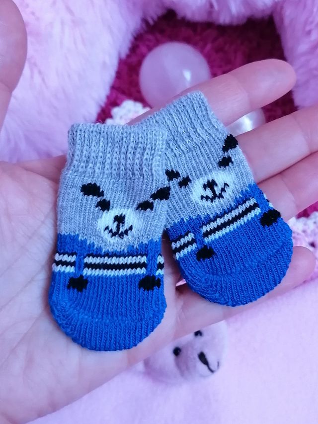 Ponožky pre bábiku / Medvedík