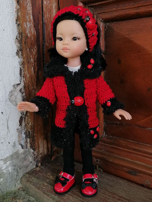 Svetrík + čelenka s lienkami