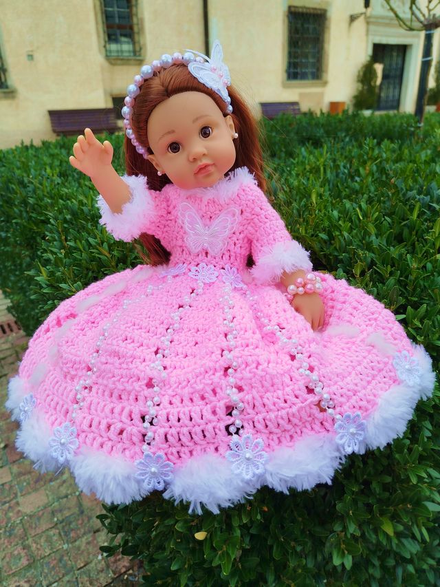 Princeznovské šaty pre bábiku 36 - 40 cm